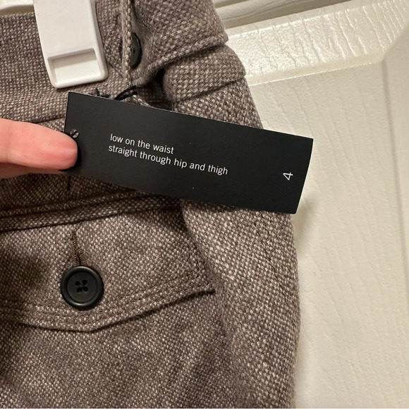 Banana Republic Wide Leg Tan Brown Wool Blend Pants Size 4 - Picture 4 of 8